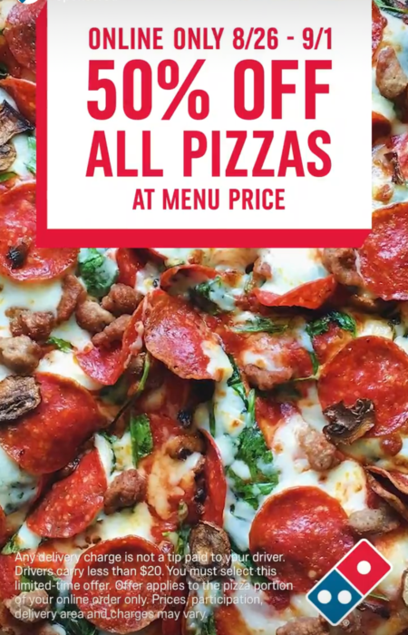 Dominos - Instagram story ad example